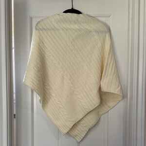 Cupshe Cream Cable Knit Poncho Sweater